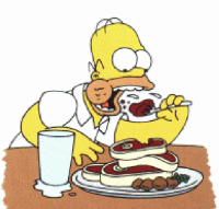 Homer Simpson comiendo